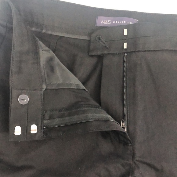 M&S Collection Slim Fit Black Ankle Pants 10 - Picture 6 of 9